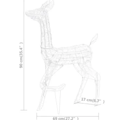 vidaXL Kerstversiering rendierfamilie 300 LED's meerkleurig acryl Best