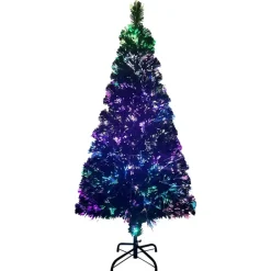 vidaXL Kunstkerstboom met standaard 120 cm glasvezel groen Hot