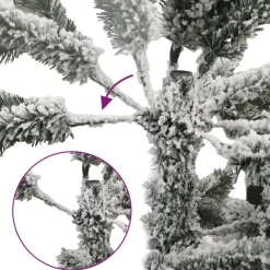 vidaXL Kunstkerstboom met scharnieren en sneeuw 150 cm New