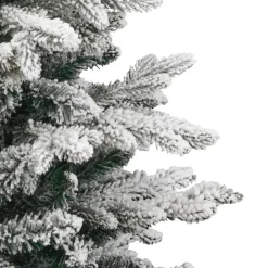 vidaXL Kunstkerstboom met scharnieren en sneeuw 150 cm New