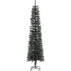 vidaXL Kunstkerstboom met standaard smal 210 cm PVC groen Outlet