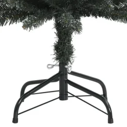 vidaXL Kunstkerstboom met standaard smal 210 cm PVC groen Outlet