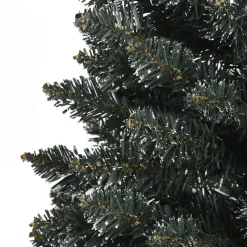 vidaXL Kunstkerstboom met standaard smal 210 cm PVC groen Outlet