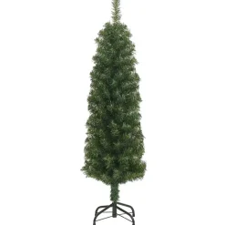 vidaXL Kunstkerstboom met standaard smal 120 cm PVC groen Clearance