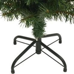 vidaXL Kunstkerstboom met standaard smal 120 cm PVC groen Clearance