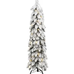 vidaXL Kunstkerstboom met verlichting en sneeuw 80 LED's 150 cm Outlet