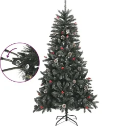 vidaXL Kunstkerstboom met standaard 180 cm PVC groen Clearance