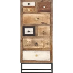 vidaXL Ladekast 45x30x105 cm massief gerecycled hout