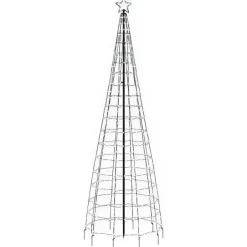 vidaXL LED-kerstboom met spikes 570 LEDs koud wit 300 cm New