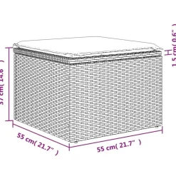vidaXL Loungeset met 4 kussens - hout armsteun & salontafel - Grijs - 6 stuks Discount