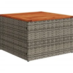 vidaXL Loungeset met 4 kussens - hout armsteun & salontafel - Grijs - 6 stuks Discount