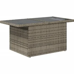 vidaXL Loungeset voor 7 met kussens en verstelbaar salontafel - Gris - 8 stuks Best