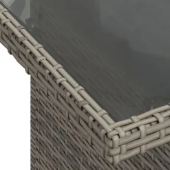 vidaXL Loungeset voor 7 met kussens en verstelbaar salontafel - Gris - 8 stuks Best