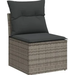 vidaXL Loungeset voor 5 met kussens & verstelbaar salontafel - Gris - 6 stuks Online