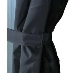 vidaXL Prieel met gordijn 300x300 cm aluminium antraciet Discount