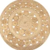 vidaXL Rond Tapijt – Beige Jute – Ø120 cm – Natuurlijk Vloerkleed Best