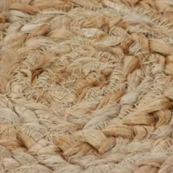 vidaXL Rond Tapijt – Beige Jute – Ø120 cm – Natuurlijk Vloerkleed Best