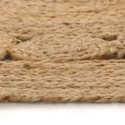 vidaXL Rond Tapijt – Beige Jute – Ø120 cm – Natuurlijk Vloerkleed Best