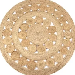 vidaXL Rond Tapijt – Beige Jute – Ø150 cm – Handgeweven Look Discount