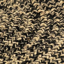 vidaXL Tapijt – Zwart Jute – Tijdloos Design – Natuurlijk Gevlochten