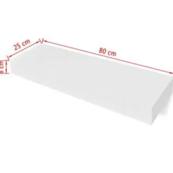 vidaXL Wandschap - met lade - zwevend - MDF - wit Discount