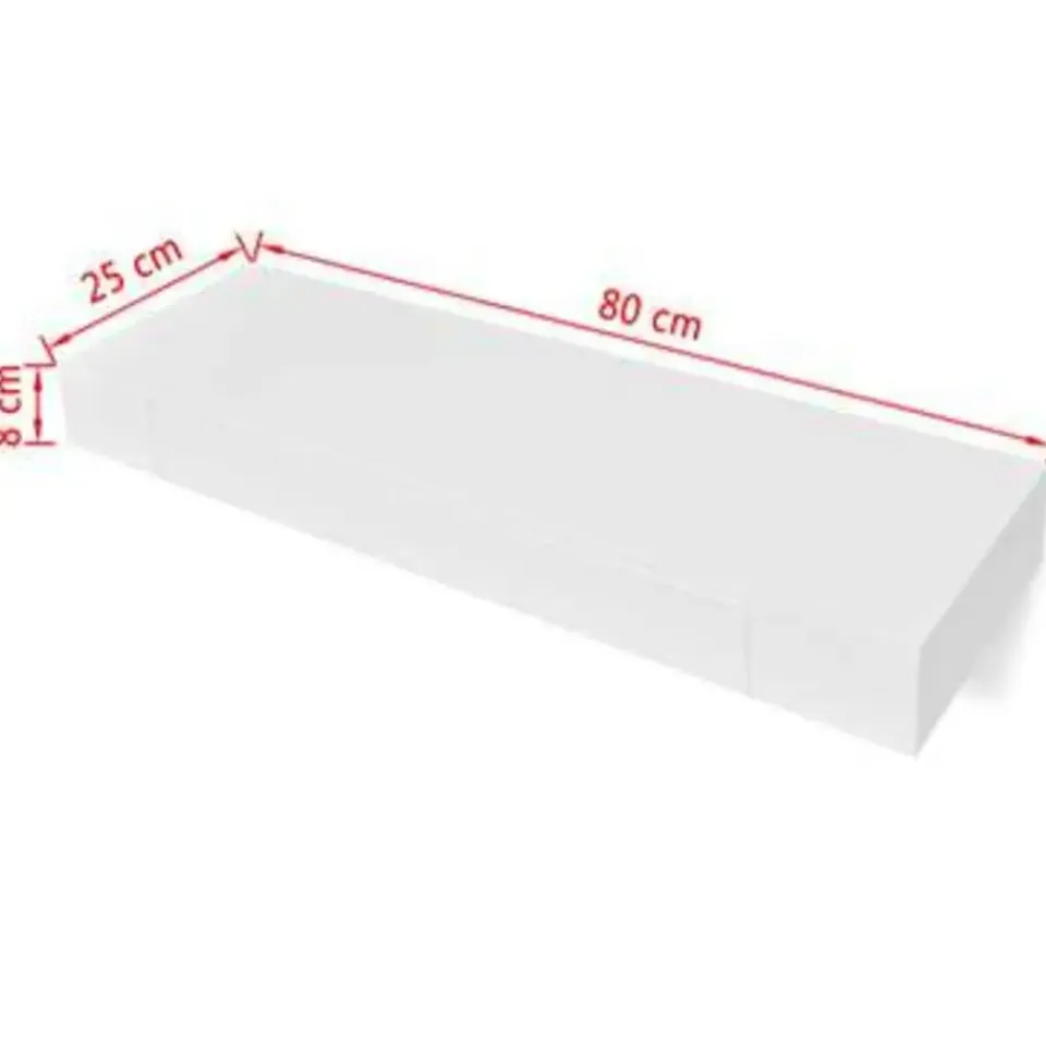 vidaXL Wandschap - met lade - zwevend - MDF - wit Discount