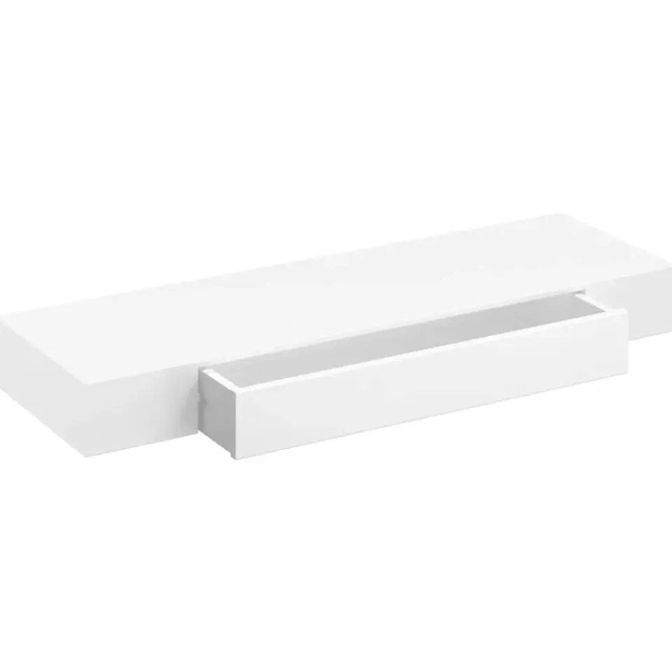 vidaXL Wandschap - met lade - zwevend - MDF - wit Discount