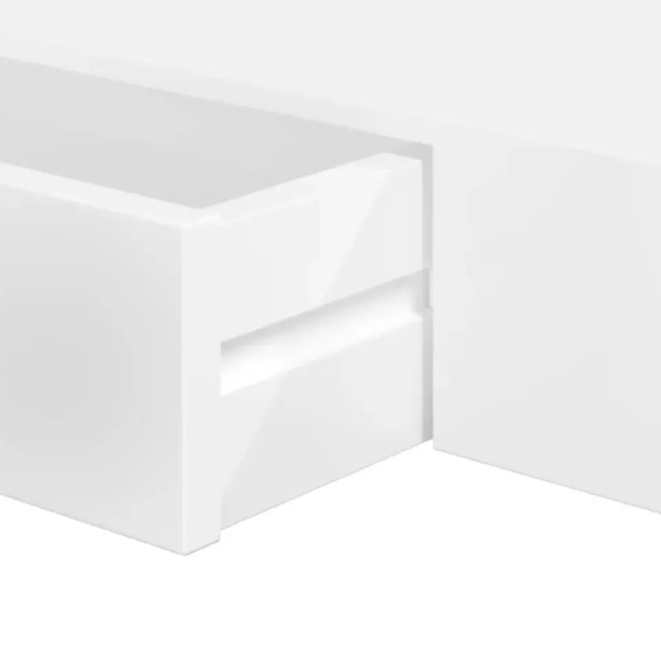 vidaXL Wandschap - met lade - zwevend - MDF - wit Discount