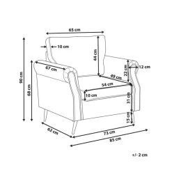 Beliani VIETAS - Fauteuil - Beige - Fluweel Online