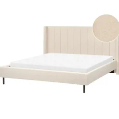 Beliani VILETTE - Tweepersoonsbed - Beige - 180 x 200 cm - Bouclé Discount