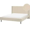 Beliani VILETTE - Tweepersoonsbed - Beige - 160 x 200 cm - Bouclé Online