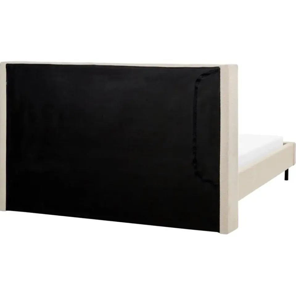 Beliani VILETTE - Tweepersoonsbed - Beige - 160 x 200 cm - Bouclé Online