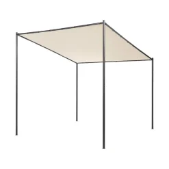 Beliani VIMINO - Tuinpaviljoen - Beige - Staal Clearance