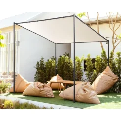 Beliani VIMINO - Tuinpaviljoen - Beige - Staal Clearance