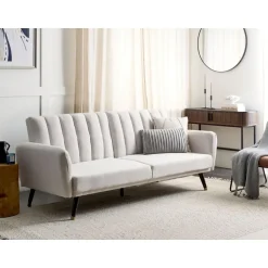 Beliani VIMMERBY - Slaapbank - Beige - Polyester Best