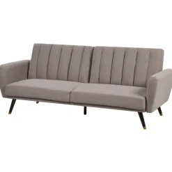 Beliani VIMMERBY - Slaapbank - Lichtbruin - Polyester Discount