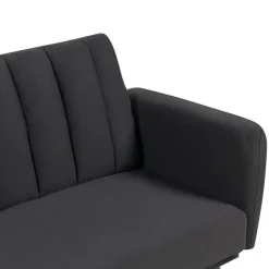 Beliani VIMMERBY - Slaapbank - Zwart - Polyester Outlet