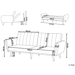 Beliani VIMMERBY - Slaapbank - Zwart - Polyester Outlet