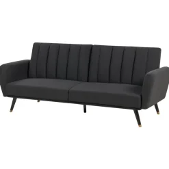 Beliani VIMMERBY - Slaapbank - Zwart - Polyester Outlet