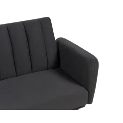 Beliani VIMMERBY - Slaapbank - Zwart - Polyester Outlet