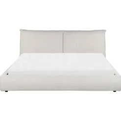 Beliani VINAY - Tweepersoonsbed - Beige - 180 x 200 cm - Corduroy Sale