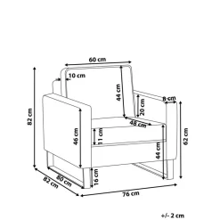 Beliani VIND - Fauteuil - Zwart - Corduroy Discount