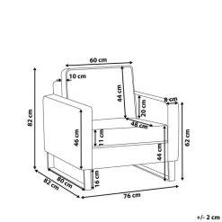Beliani VIND - Fauteuil - Zwart - Corduroy Discount
