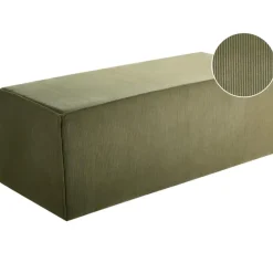 Leen Bakker VINITA - Poef - Donkergroen - Corduroy Best