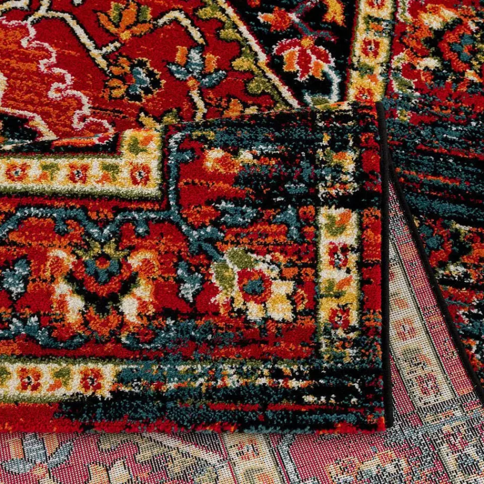 Muratap Vintage Marrakech Vloerkleed Zwart / Multi Laagpolig - 160x230 CM Online