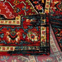 Muratap Vintage Marrakech Vloerkleed Zwart / Multi Laagpolig - 140x200 CM Hot