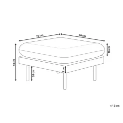 Beliani VINTERBRO - Ottomaan - Grijs - Fluweel Hot