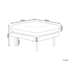Beliani VINTERBRO - Ottomaan - Grijs - Fluweel Hot
