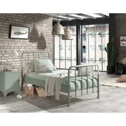 Vipack bed Bronxx - olijfgroen - 90x200 cm Best