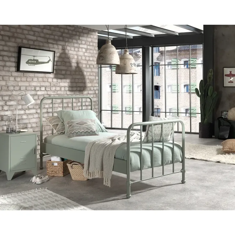 Vipack bed Bronxx - olijfgroen - 90x200 cm Best